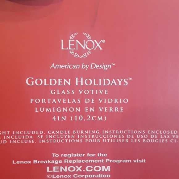 NIB Lenox Naughty or Nice glass votive - Picture 3 of 4